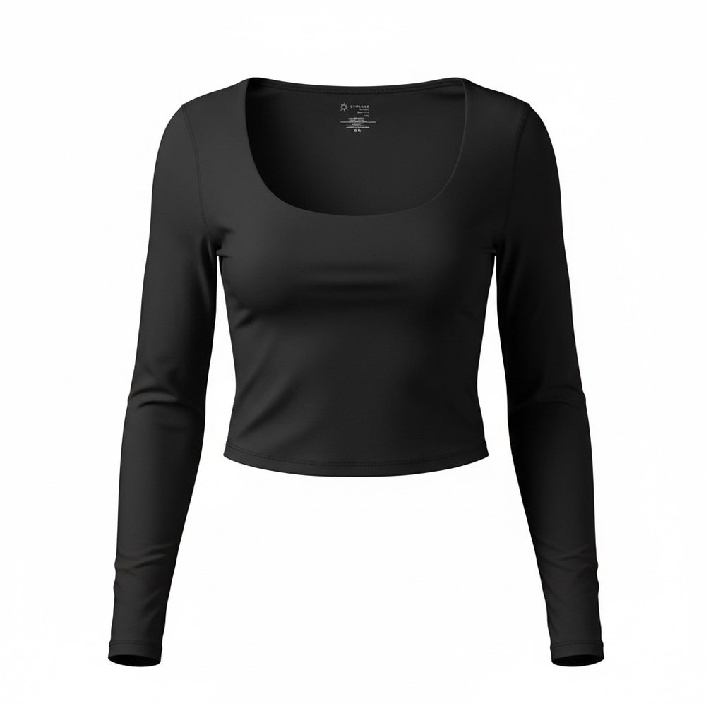 Offline by Aerie NWT black long sleeve crop top, large